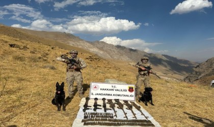 Şemdinli kırsalında 2 sığınakta silah ve mühimmat ele geçirildi