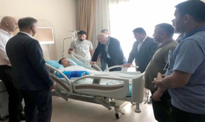 TÜRK-İŞ Genel Başkanı Atalay ve Yeşilden yaralı madenciye ziyaret