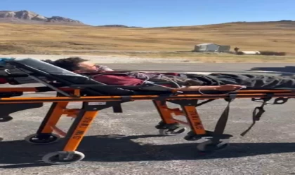 Van’da, göğüs hastasına ambulans helikopterle sevk