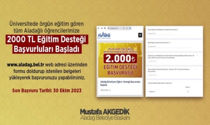 Aladağ Belediyesinden öğrencilere burs desteği