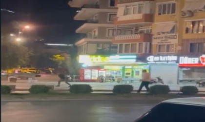 Alanyada tartışma silahlı kavgaya döndü, o anlar kamerada