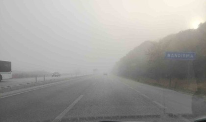 Bandırmada sis etkili oldu