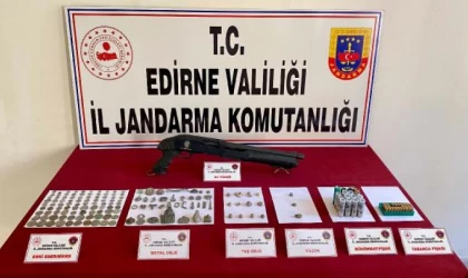 Edirne’de 178 tarihi obje ele geçirildi