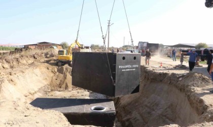 Emirhacılıya atıksu depolama sistemi kazandırıldı
