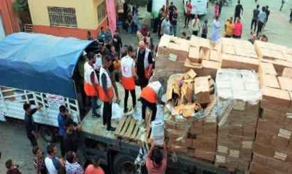 Filistin Kızılayı: Son 24 saatte 16 bin gıda kolisi dağıtıldı