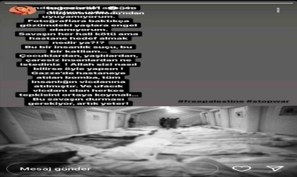 Gazze zulmüne ünlü manken sessiz kalmadı