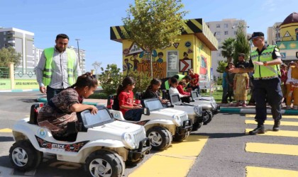 Haliliye Çocuk Trafik Eğitim Parkı ile hem eğlendiler hem öğrendiler