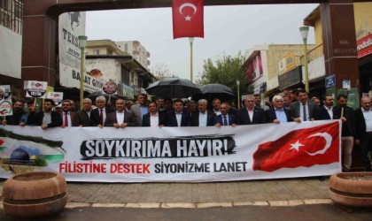 İdilde İsrailin Gazzeye saldırıları protesto edildi