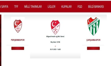 İlginç maç: Çarşambaspor-Perşembespor