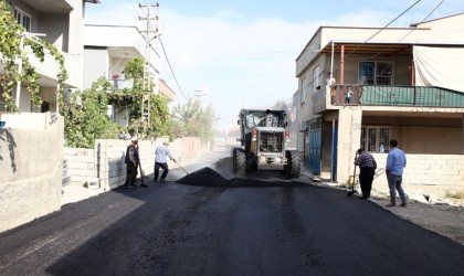Kahramanmaraşta Eyüp Sultan Mahallesinde asfalt çalışması