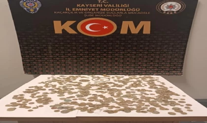 Kayseri’de 773 adet tarihi sikke ele geçirildi