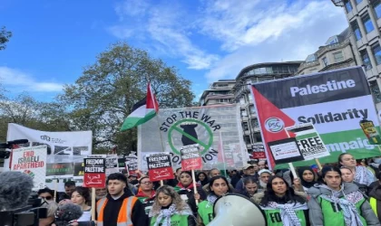 Londra’da Filistin protestosu