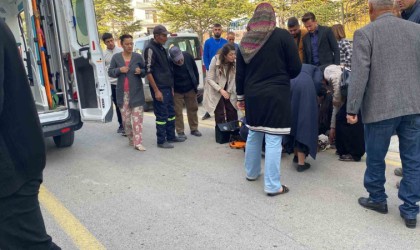 Okuldan çıkan çocuğa motosiklet çarptı