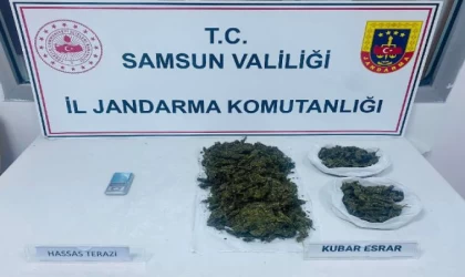 Samsun’da 1 kilo 230 gram kubar esrar ele geçirildi; 1 gözaltı