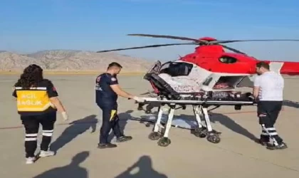 Şırnak’ta kalp ve böbrek hastasına ambulans helikopterle sevk
