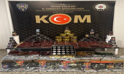 Sivasta kilolarca kaçak nargile tütünü ele geçirildi