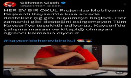 Vali Çiçek: “Her Ev Bir Okul Projesine destekler çığ gibi büyümeye başladı”
