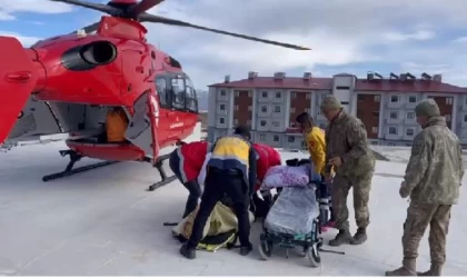 Ambulans helikopter, 78 yaşındaki böbrek hastası için havalandı
