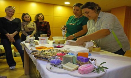 Aromatik bitkilerle sabun yaptılar