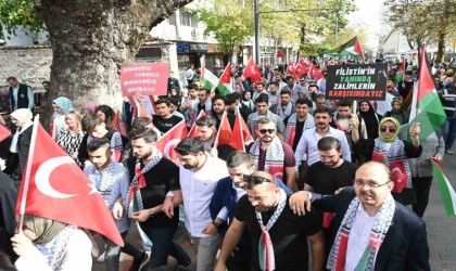 Bursa AK Gençlikten Filistine Destek Yürüyüşü