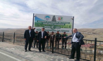 Büyükşehir, ağaçlandırma çalışmasına Yeşilhisar ile devam etti