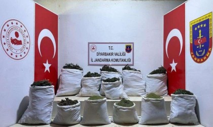 Diyarbakırda 312 kilo esrar ve bin 706 kök kenevir ele geçirildi