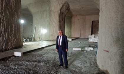 Kayadan oyma Kültepe Müzesinde çalışmalar devam ediyor