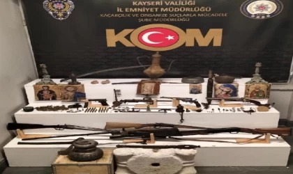 Kayseri’de 106 tarihi obje ele geçirildi