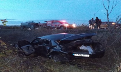 Kontrolden çıkan araç şarampole devrildi: 1 yaralı