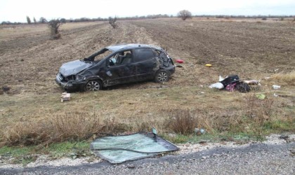 Konyada otomobil takla attı: 1 ölü, 4 yaralı