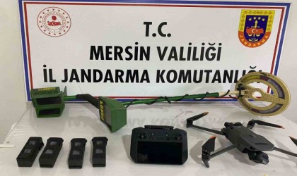 Mersinde kaçak kazı yapan 2 şüpheli suçüstü yakalandı