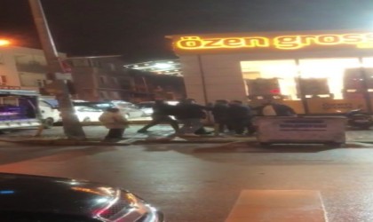 Pazarcıların yer kavgası kamerada