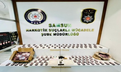 Samsunda 2 kilo metamfetamin ve 13 bin hap ele geçirildi: 3 gözaltı
