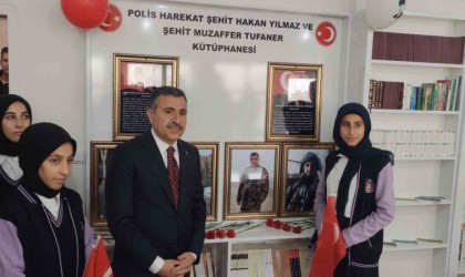 Şırnakta şehit polisler adına kütüphane açıldı