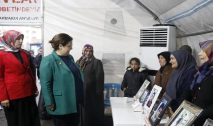 TBMM İnsan Hakları İnceleme Komisyonu Başkanı Derya Yanık, evlat nöbetindeki aileleri ziyaret etti