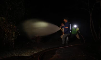 Trabzon’da orman yangını; 100 dönüm alan yandı, yağmur büyümesini önledi