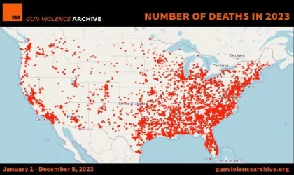 ABD’de 2023’de 40 binden fazla kişi silahlı saldırılarda hayatını kaybetti