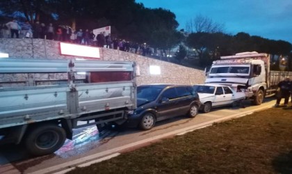 Çanda zincirleme trafik kazası: 1 yaralı