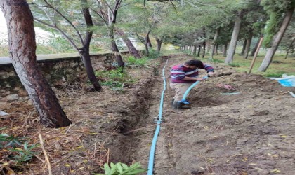 Çökelek Mahalle Mezarlığında içme suyu hattı yenilendi
