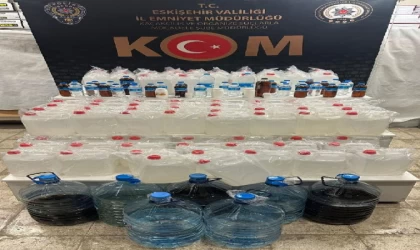 Eskişehir’de sahte ve kaçak alkol operasyonu