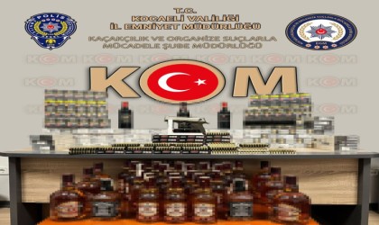 İş yerine yapılan baskında bin 370 paket kaçak sigara ele geçirildi
