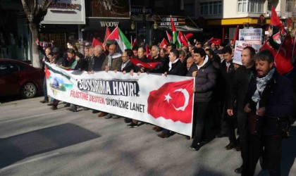 Kütahyada Filistine destek yürüyüşü