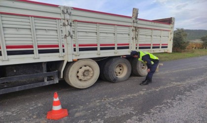 Manisada kış lastiği denetimi