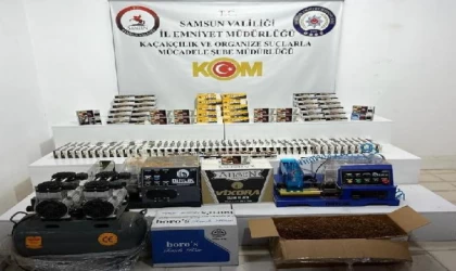 Samsun’da 47 bin 400 doldurulmuş makaron ele geçirildi