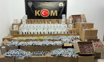 Samsunda bin 599 litre etil alkol ele geçirildi