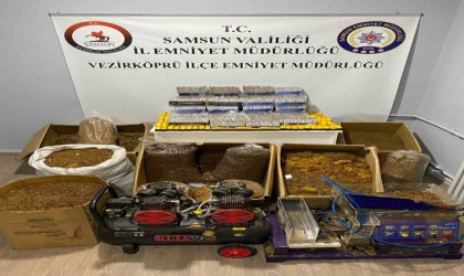 Samsunda kaçak tütün mamulleri ele geçirildi