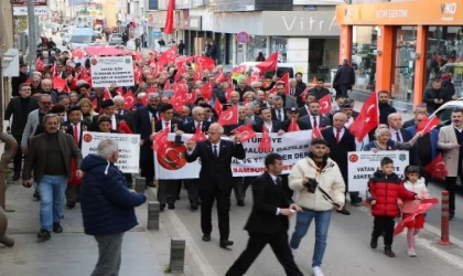 Samsun’da ‘Şehitler İçin Saygı Yürüyüşü’ düzenlendi