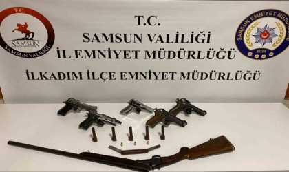 Samsunda silah ve parçaları ele geçirildi: 1 gözaltı