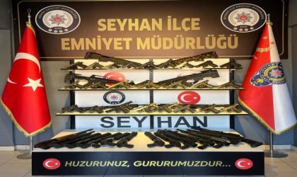 Seyhan polisi 55 ruhsatsız silah ele geçirdi, 6 kişi de tutuklandı