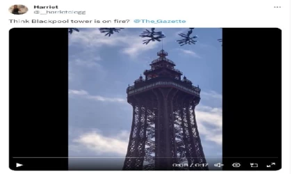 Yangın ihbarı yapılan kulede, alevlerin turuncu bir ağ olduğu anlaşıldı